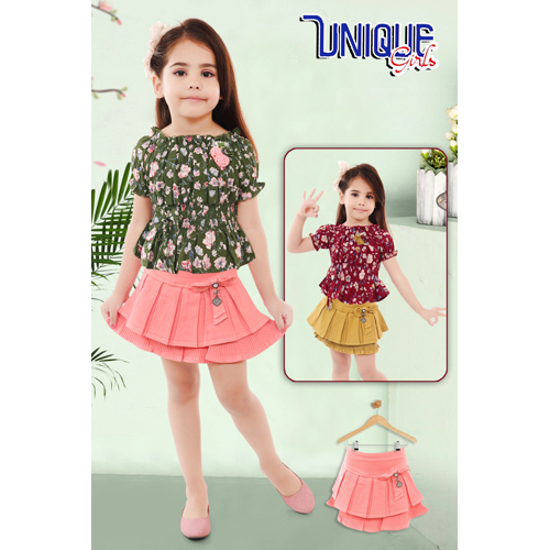 Girls Modern Skirt And Top