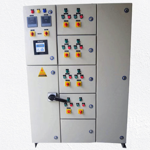 Control Panel - Three-Phase AC 380 V, Mild Steel with Stainless Steel Cover, GI Galvanized Finish, Warranty Included