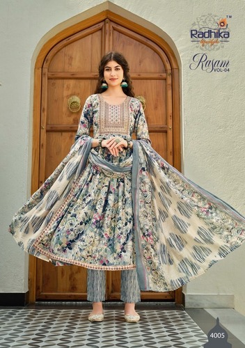 Pure Modal Muslin Printed Kurti With Embroidery