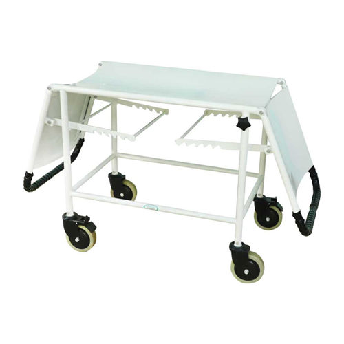 Fold-Able Rails Folding Stretcher On Trolley