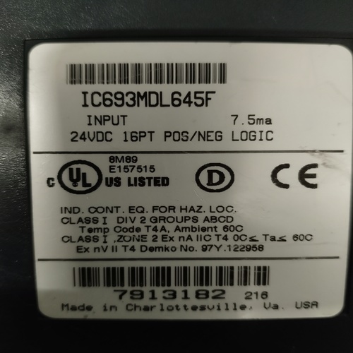 GE FANUC IC693MDL645F INPUT MODULE