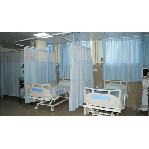 Blue Medical Cubicle Curtains