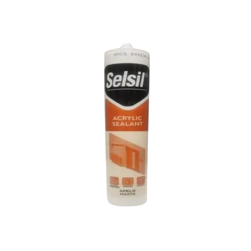 White Selsil Acrylic Sealant