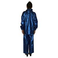Ladies Blue Gladiator Button Rain Suit