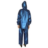 Ladies Blue Gladiator Button Rain Suit