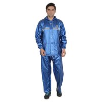 Mens Blue Gladiator Button Rain Suit