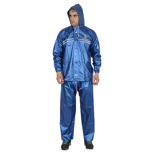 Mens Blue Gladiator Button Rain Suit