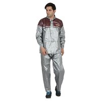 Mens Silver Crown Button Rain Suit