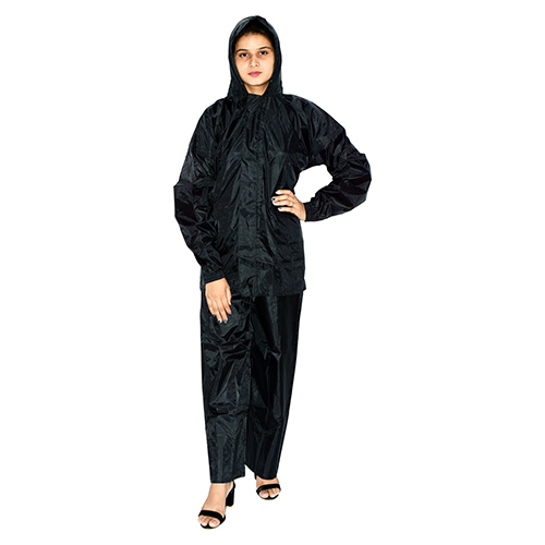 Ladies Black Taping Rain Suit