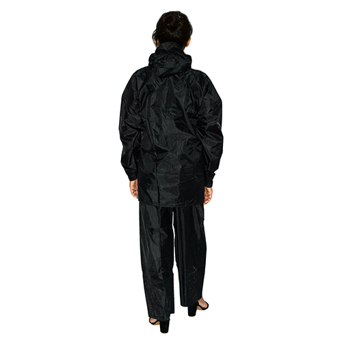 Ladies Black Taping Rain Suit