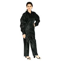 Ladies Black Taping Rain Suit