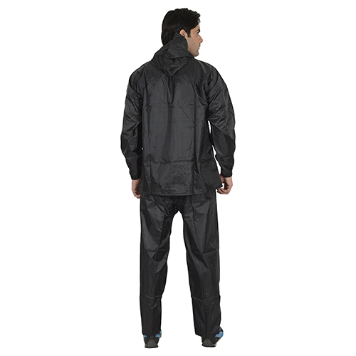 Mens Black Taping Rain Suit