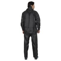 Mens Black Taping Rain Suit