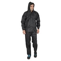 Mens Black Taping Rain Suit