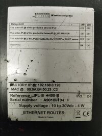 ETIC 192.168.0.128 ETHERNET ROUTER