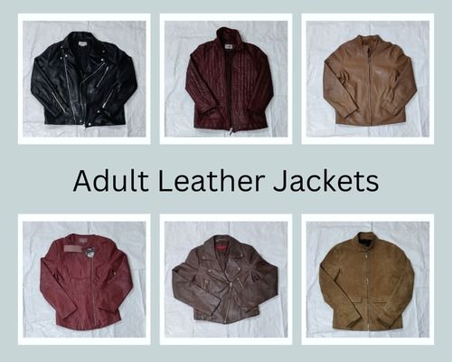 Imported Second Hand Used Adult Leather Jacket