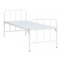 Plain Bed - 220l X 100w X 60-80h Cm | Strong Crca Steel Frame, Powder Coated Molded Head And Foot Panels