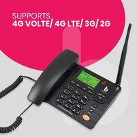 Beetel F3-4g - Gsm Dual Sim Phone With 1000 Name Phone Book, 3-way Call Conferencing, 4g Volte Support, Black Color & Detachable Tnc Antenna