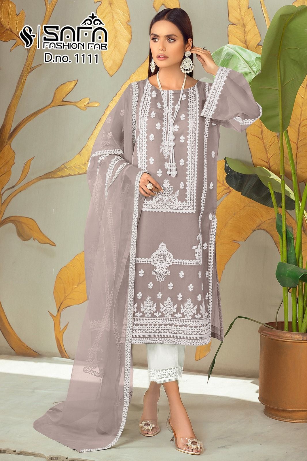 Classic Embroidered Pakistani Suit with Cigaret Pants