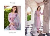 Pure Lawn Cotton Unstitch Suit With Embroidery