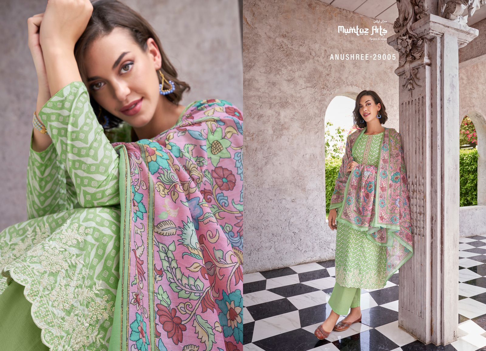 Pure Lawn Cotton Unstitch Suit With Embroidery