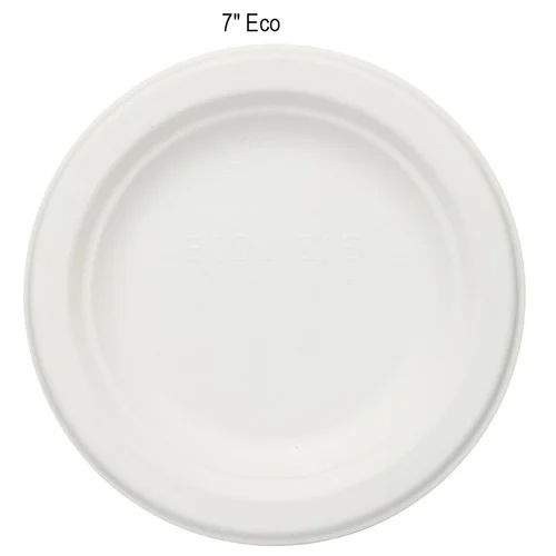 7 Inch Eco Bagasse Round Plate