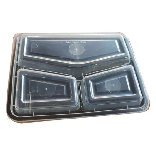 3 Compartments Disposable Food Tray