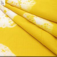 Yellow cotton tie and dye fabric