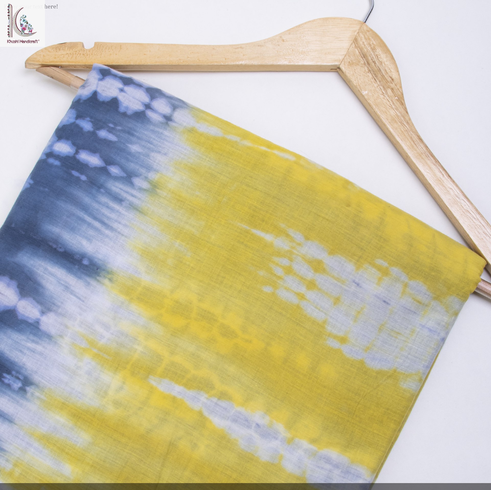 YELLOW AND GREY TIE DYE FABRIC