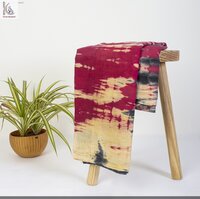 RED COTTON TIE DYE FABRIC