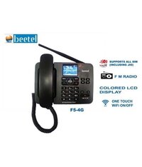 Beetel F5-4g - Supports 4g Volte, 4g Lte, 3g, 2g, Up To 8 Users , 1000 Contacts Phone Book, Call Recording, Fm Radio, Color: Black