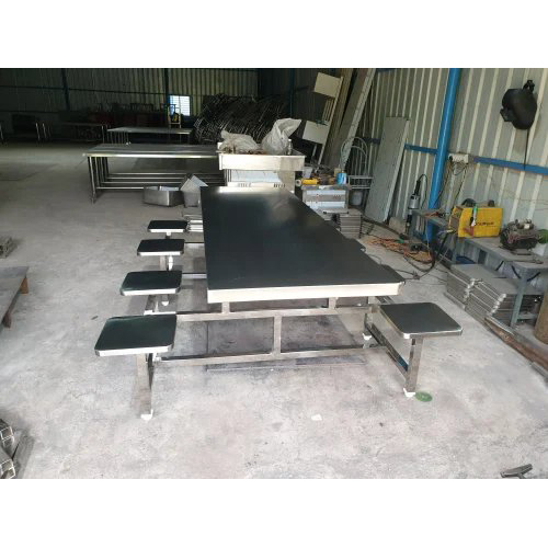 High Quality Stainless Steel Non Foldable Canteen Dining Table