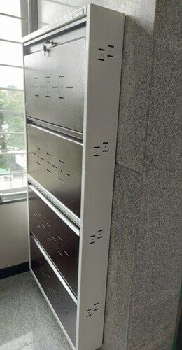 Grey Stainless Steel /Aluminium Shoe Rack