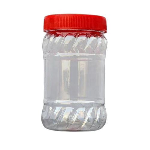 Transparent Cylindrical Kitchen Storage Plastic Jar