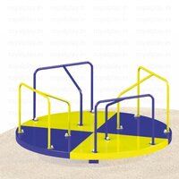 Revolving Platform Merry Go Round Play Ground Equipments Merry Go Round For Kids