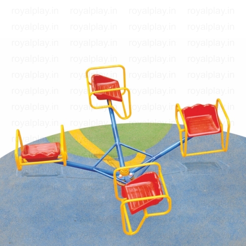 Six Seater Merry Go Round FRP Merry Go Round Revolving Platform For Kids