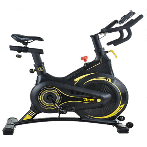 Black Steel Abs Electronic Meter Semi Commercial Spin Bike