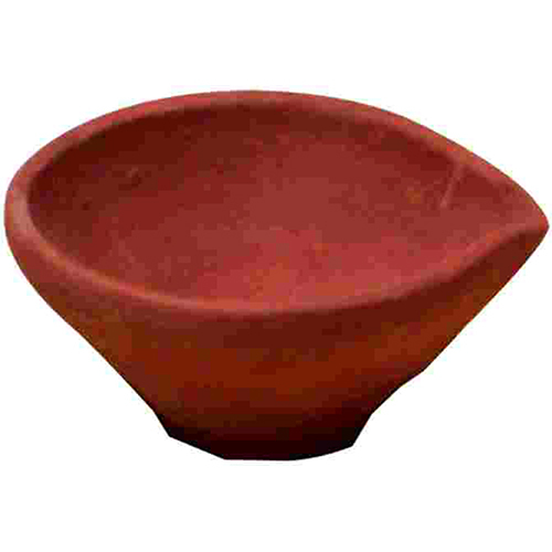 4inc Clay Round Diya Big
