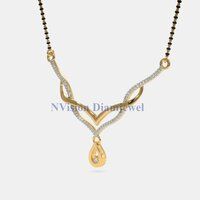 Natural Diamond Lt Weight Mangalsutra Pendant