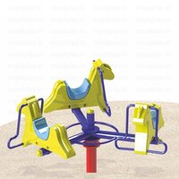 Seating Merry Go Round FRP Merry Go Round Revolving Merry Go Round For Kids
