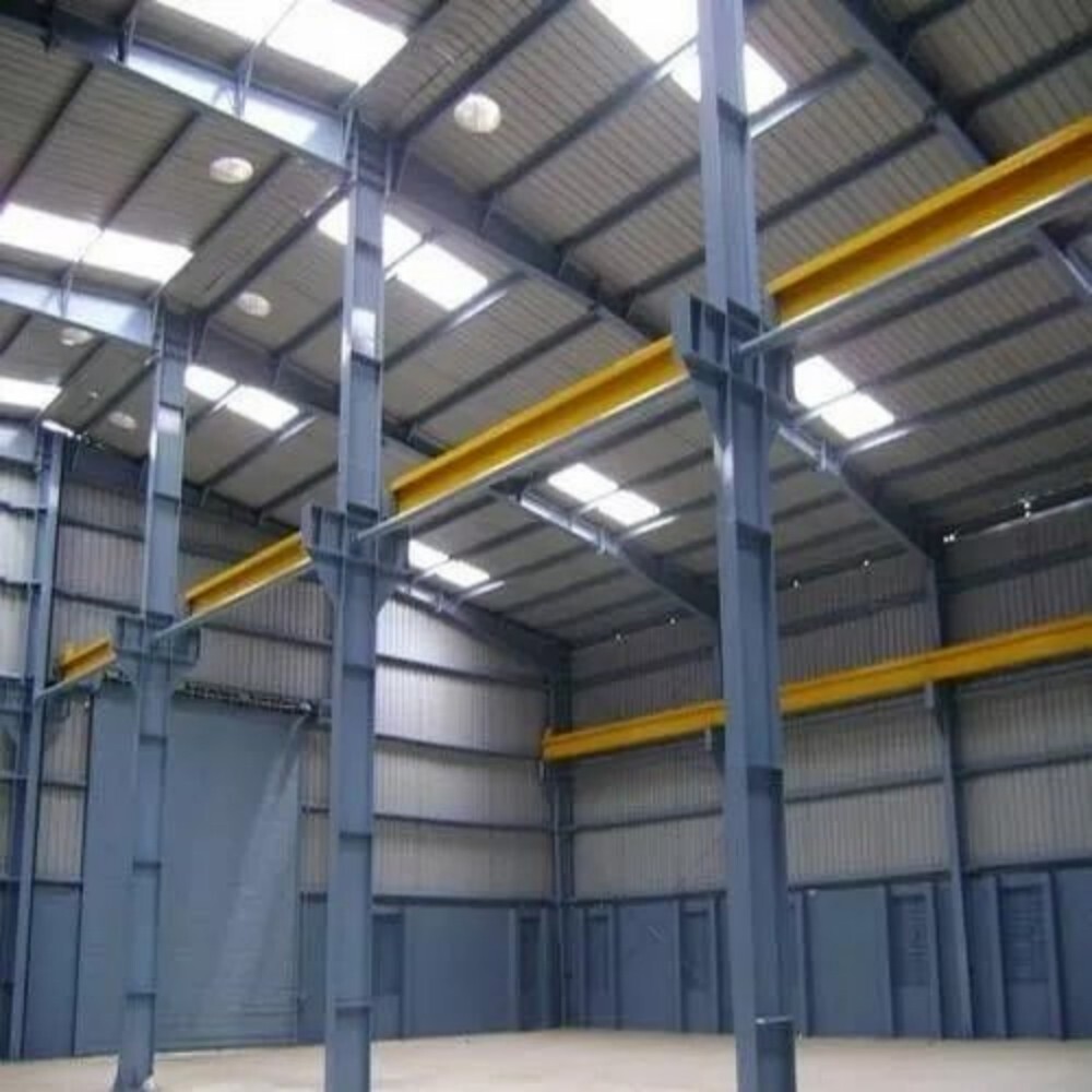 Industrial Shed Fabrication - Steel Structure for Warehouse & Workshop | Sliding Windows, Spacious Design, Durable Steel Roof
