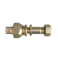 Trailer Hub Bolts - High Strength Iron, Golden Coated Finish | Secure Attachment For Trailer Hub, Enhanced Stability & Vibration Resistance
