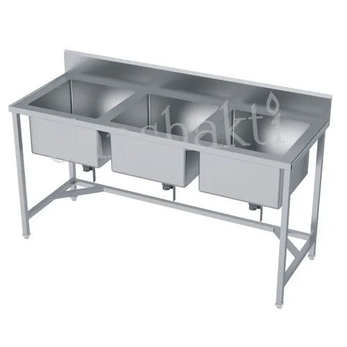 SS Three Sink Unit