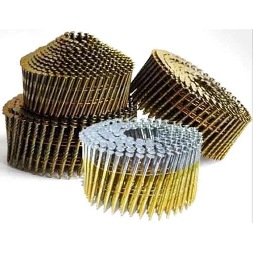 Silver & Golden Wire Coil Nail
