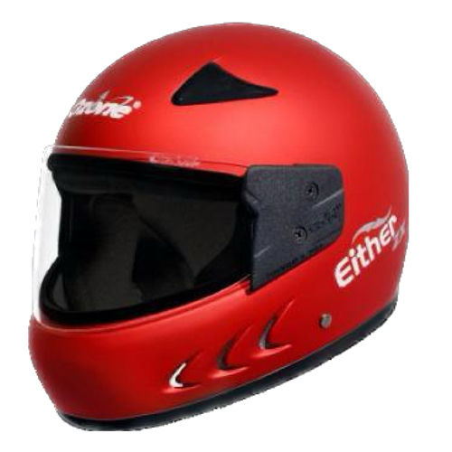 Plastic And Fibreglass Either Red Color Helmet