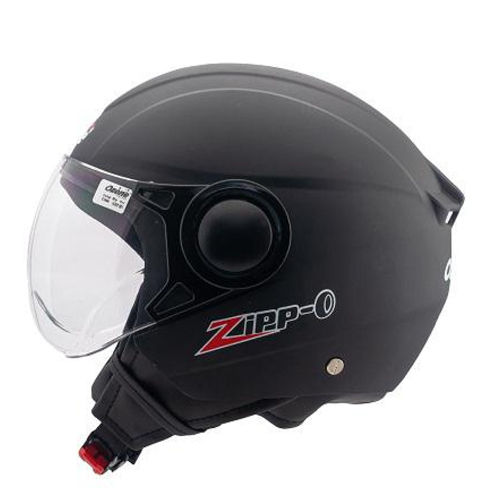 Plastic And Fibreglass Zipp O Black Color Helmet