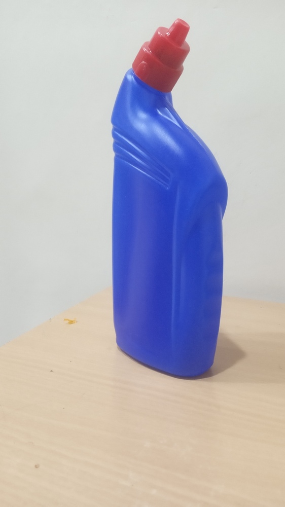Harpic Type Toilet Cleaner Bottle - 500ml, HDPE Blue Material, Screw Cap, Hot Stamping Finish