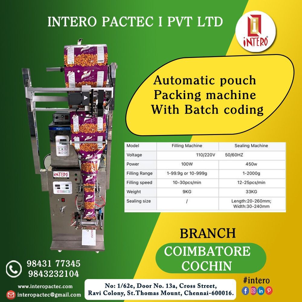 AUTOMATIC POUCH PACKING MACHINE
