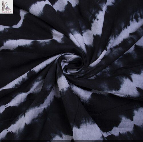 BLACK AND WHITE TIE DYE FABRIC