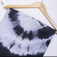 BLACK AND WHITE TIE DYE FABRIC